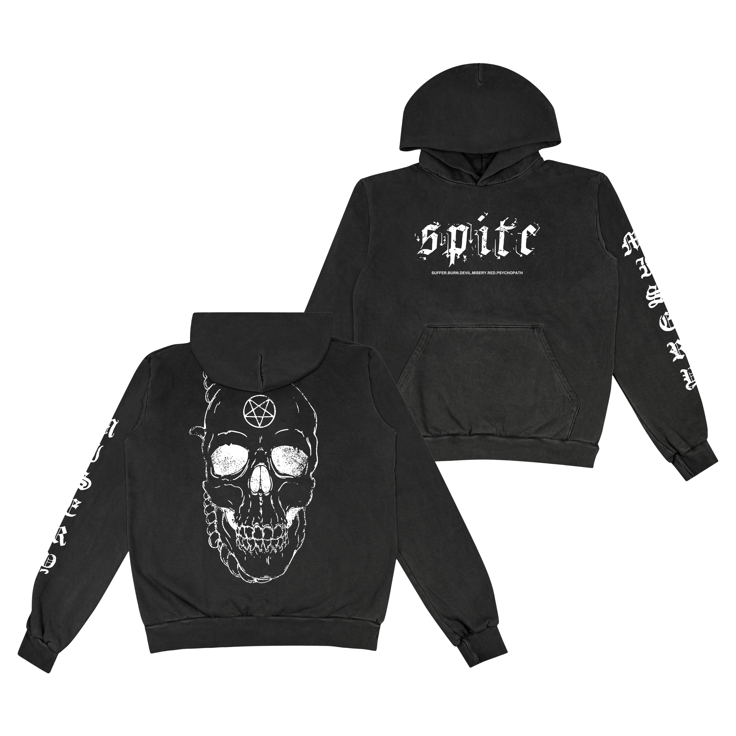 Decade of Misery Garment-Dyed Hoodie (Vintage Black)