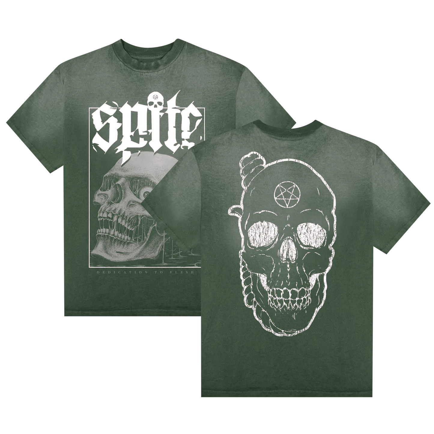 Dedication To Flesh Dye Tee (Dark Green)