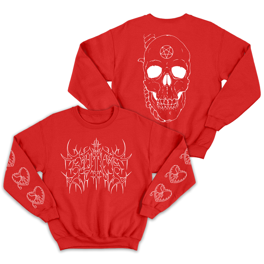 Valentine's Embroidered Crewneck (Red)
